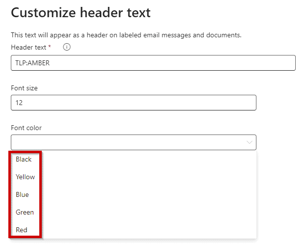 Custom Marking Colors in Microsoft Purview