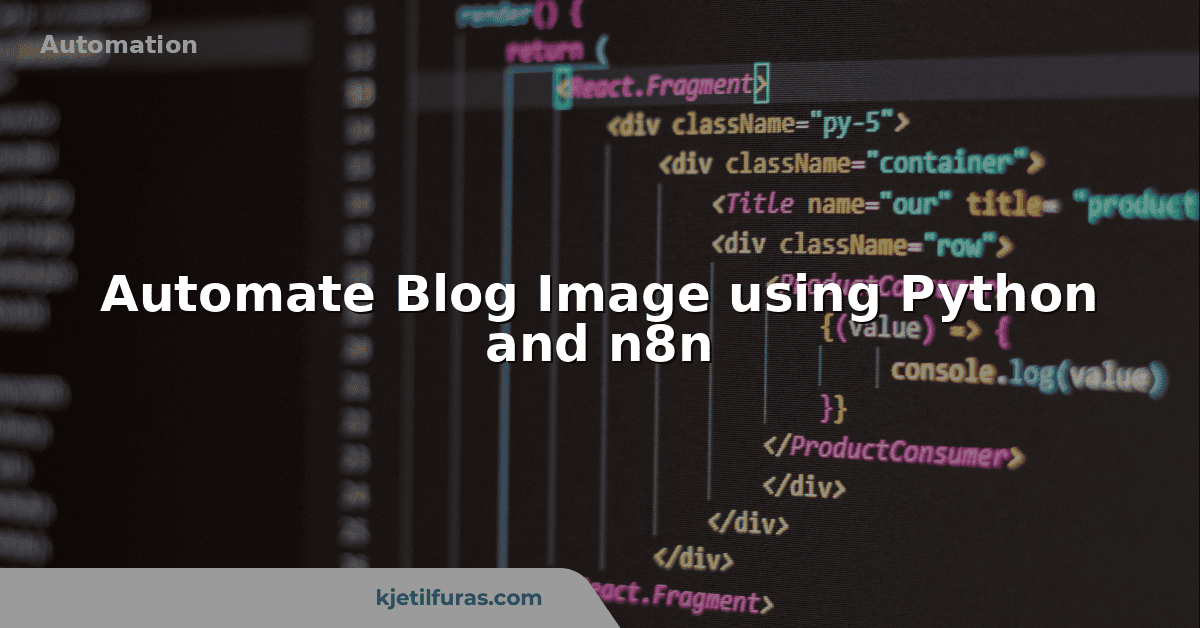 Automate Blog Image using Python and n8n