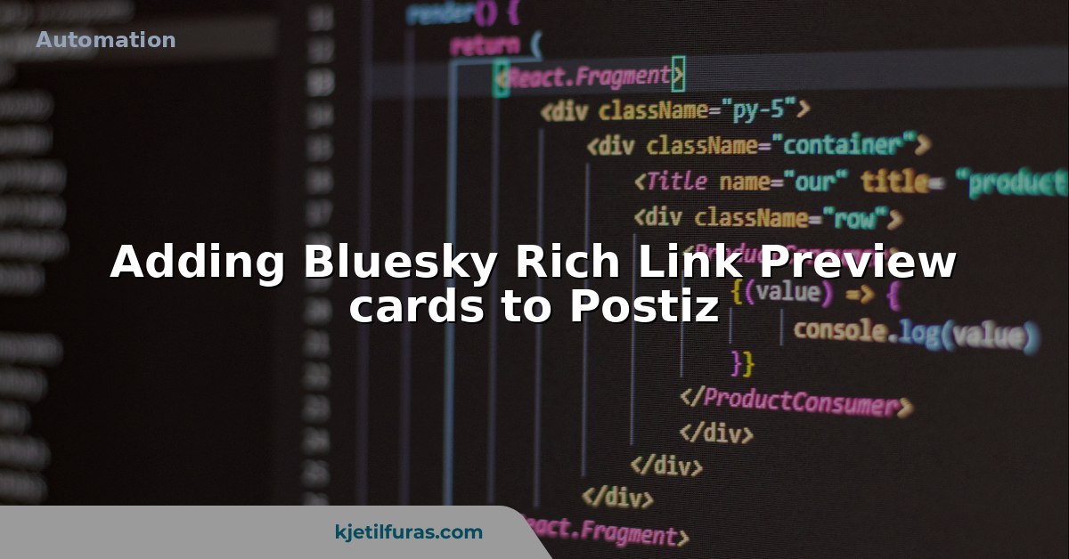 Adding Bluesky Rich Link Preview cards to Postiz
